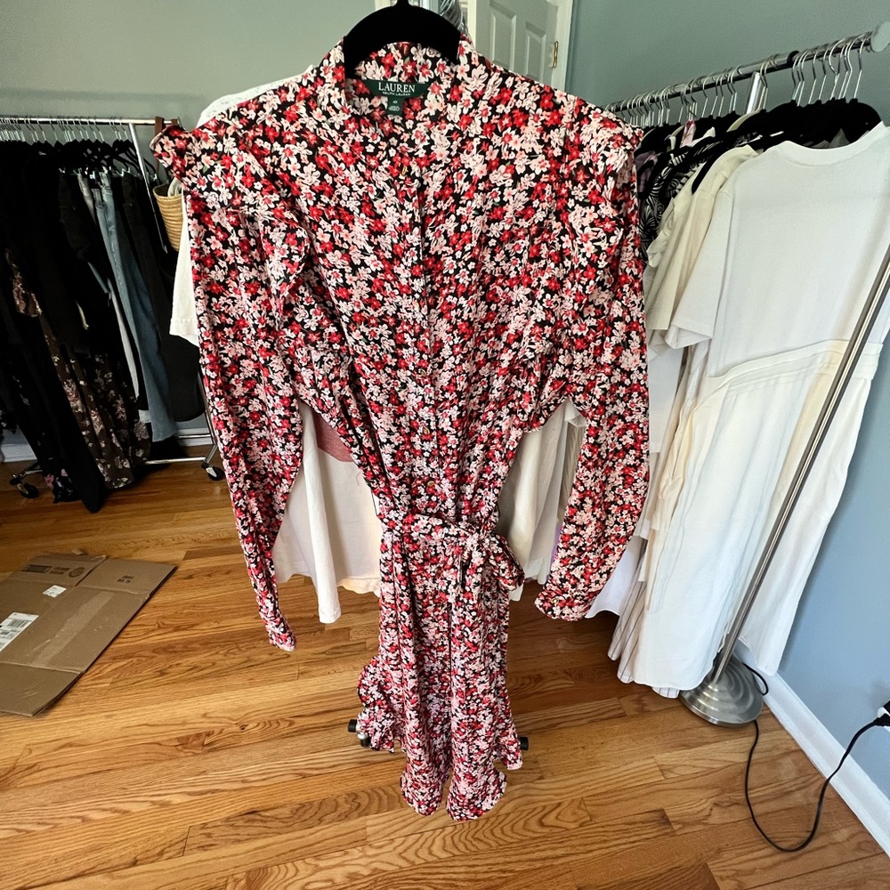 Lauren Ralph Lauren tie floral dress button down